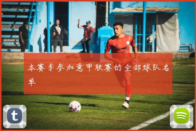 本赛季参加意甲联赛的全部球队名单